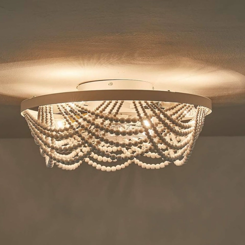 New 20 Inch Boho Flush Mount Ceiling Fan with Lights